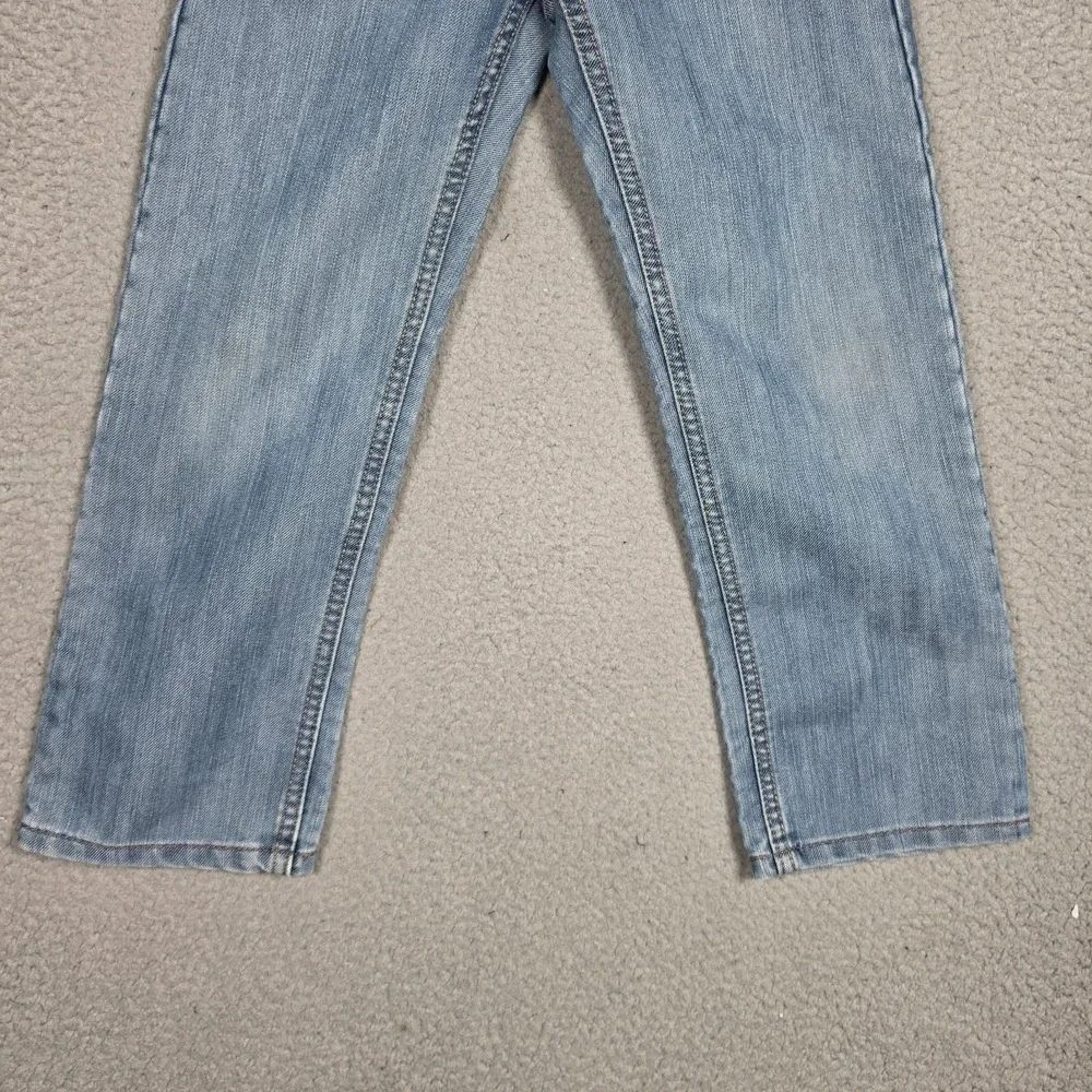 Levis Jeans Boys Size 7X Reg Light Wash 514 Slim Straight Lightweight Adjustable